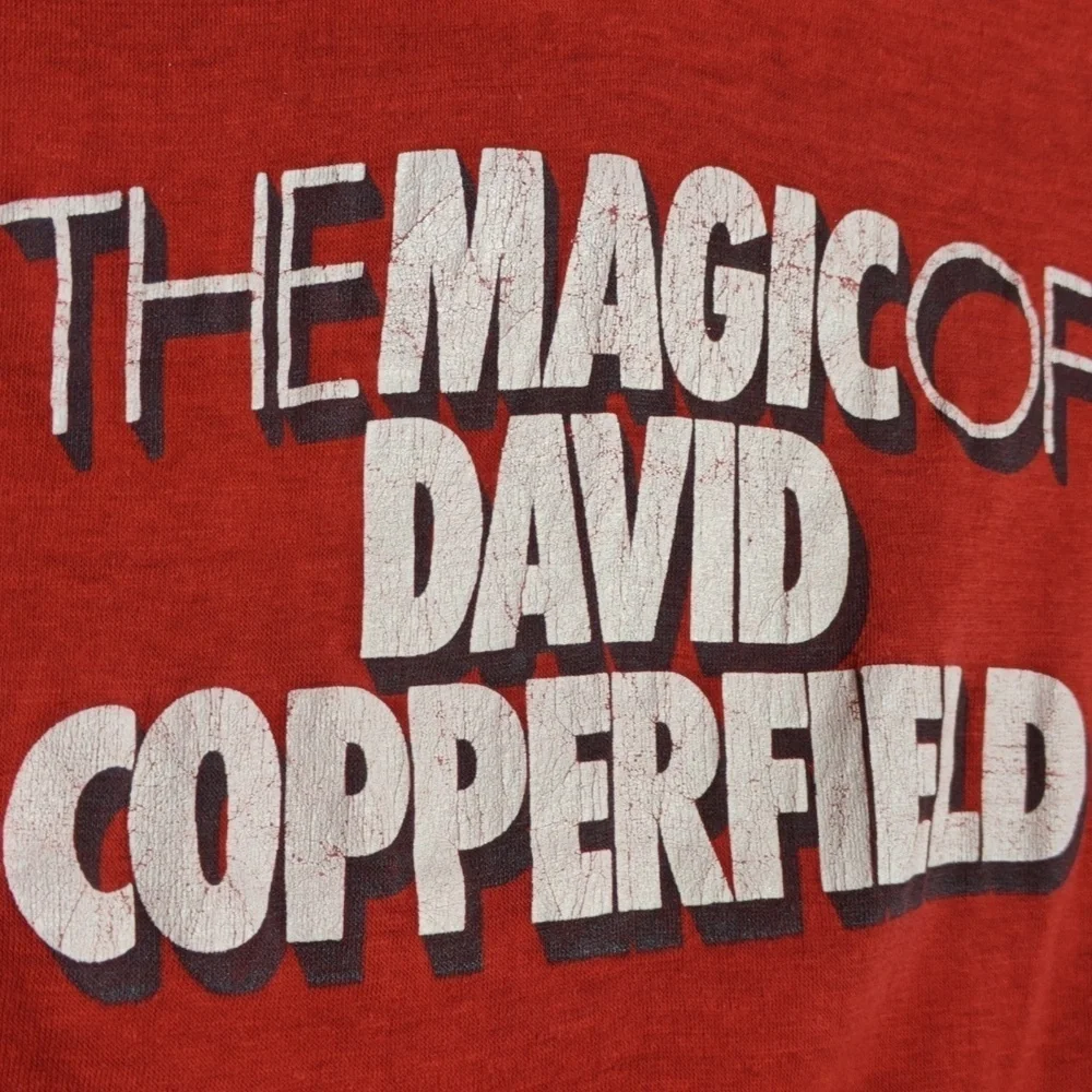 THE MAGIC OF DAVID COPPERFIELD Vintage 1980's Kids Shirt Single Stitch Size Med